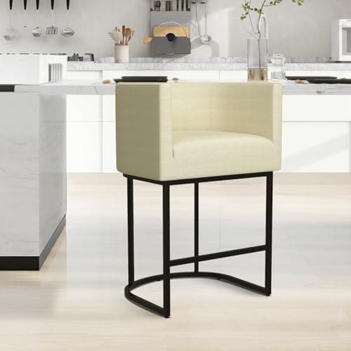 1. Modern 26 Counter Height Bar Stool with Backrest and Soft Cushion