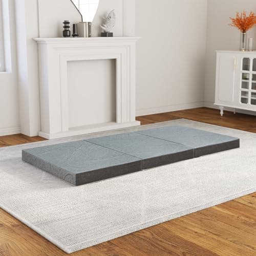 4-inch Tri-Fold Memory Foam Mattress Topper, Queen Size