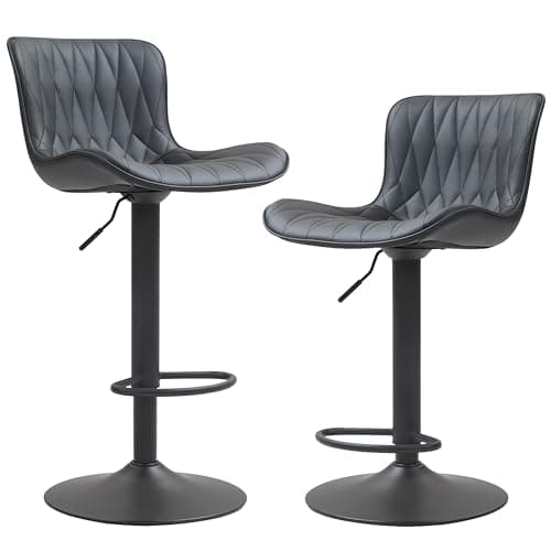 Finnhomy Modern Swivel Bar Stools, 24-32.5" Seat Height, Grey
