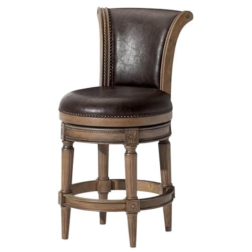 Maven Lane Reclaimed Oak & Ash Grey Swivel Bar Stool