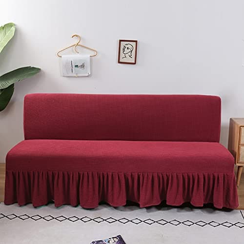 Stretch Armless Futon Sofa Bed Cover - Machine Washable - Medium (150-170cm)