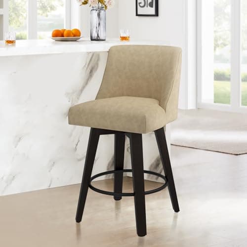 Modern 360°Swivel Bar Stools with High Backrest