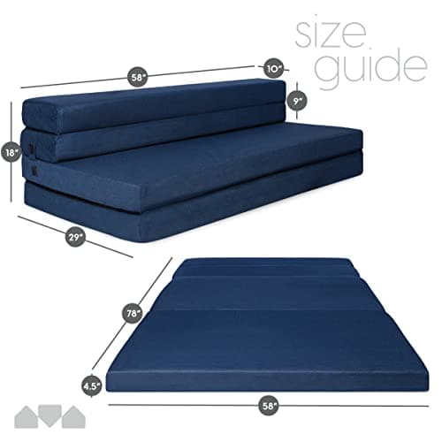 Milliard Tri-Fold Foam Mattress and Sofa Bed - Queen Size