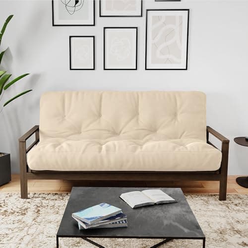 The Futon Factory 8 Inch Foam Full Size Mattress - Solid Grey - CertiPUR Certified - Made in USA
