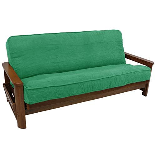 Indigo Full Size Blazing Needles Solid Microsuede Futon Cover