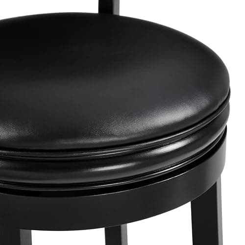 Black Ball & Cast Swivel Barstool, 24" Seat Height, Set of 1
