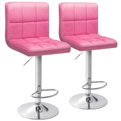 Homall Modern PU Leather Kitchen Bar Stools, Black (Set of 2)