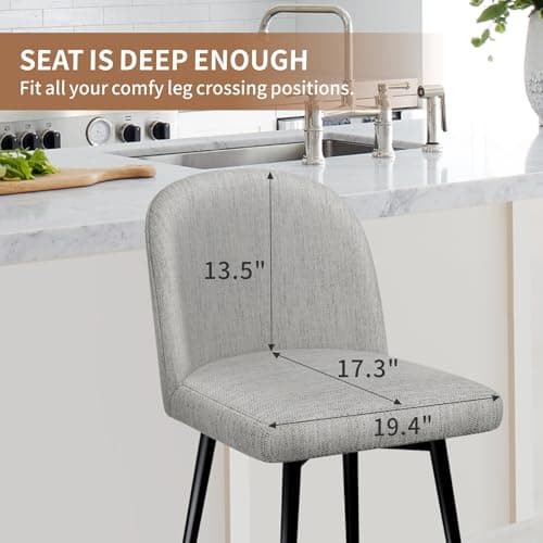 Set of 3 Swivel Modern Bar Stools for Kitchen Island