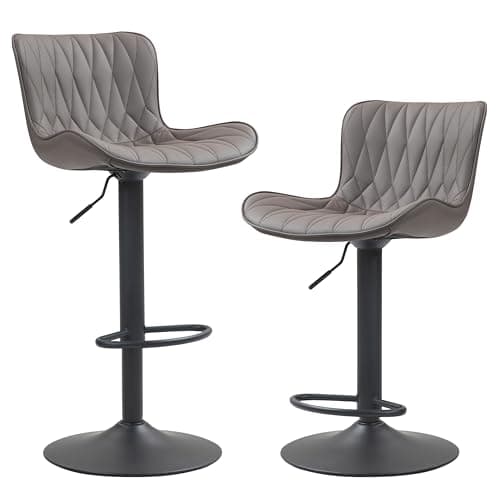Finnhomy Modern Swivel Bar Stools, 24-32.5" Seat Height, Grey