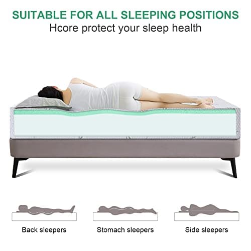 Cooling Gel Memory Foam Twin XL Mattress with Bamboo Cover, 8 Inch