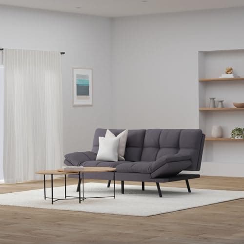 MUUEGM Grey Memory Foam Futon Sofa Bed, Compact Living Room Sofa for Small Spaces and Offices    
MUUEGM Memory Foam Futon Sofa Bed with Adjustable Armrests, Perfect for Living Room and Office Use    
MUUEGM Grey OEKO-TEX Memory Foam Futon Sofa Bed,