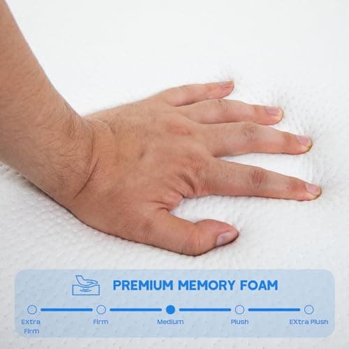 FDW 3 inch Tri Fold Memory Foam Mattress for Kids & Adults - Medium-Firm, Washable Cover, RV Travel Campὁg