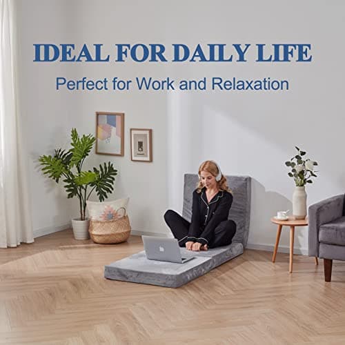 SINWEEK CertiPUR-US Certified 4" Tri-Fold Mattress Topper 25x75