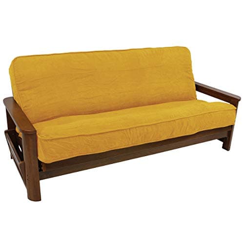 Indigo Full Size Blazing Needles Solid Microsuede Futon Cover