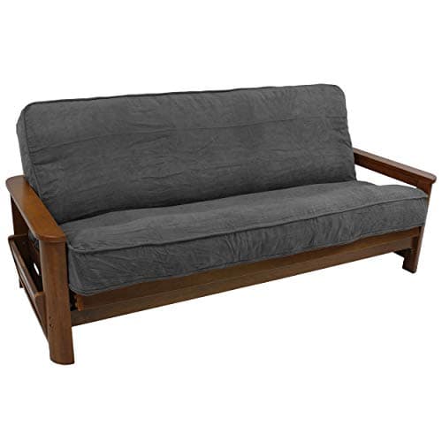 Indigo Full Size Blazing Needles Solid Microsuede Futon Cover