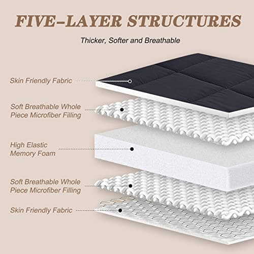 DoCred Twin Size Extra Thick Foldable Memory Foam Tatami Mattress