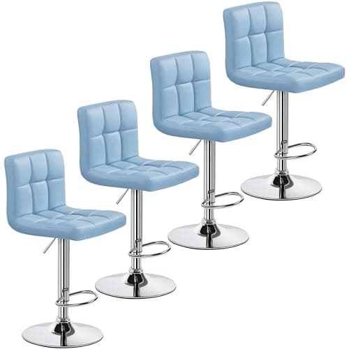 Yaheetech Modern Counter Height Bar Stools Set of 2, Light Gray