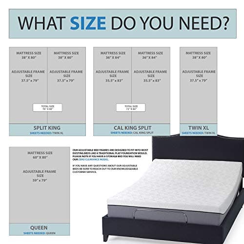 Queen Adjustable Bed Base Frame with Wireless Remote and 10 Year Warranty