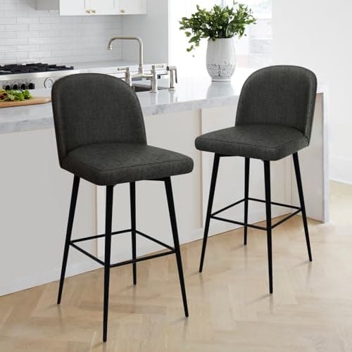 Set of 3 Swivel Modern Bar Stools for Kitchen Island