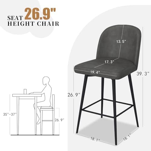 3-Piece Set of Counter Height Swivel Bar Stools