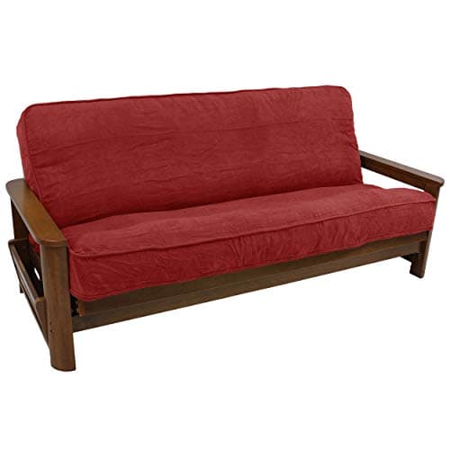 Indigo Full Size Blazing Needles Solid Microsuede Futon Cover