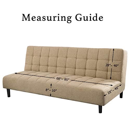 Navy Armless Sofa Slipcover with Elastic Bottom - Thick Soft Fabric - Furniture Protector