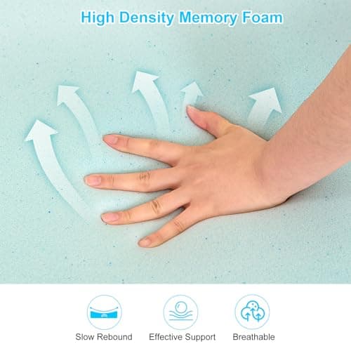 Queen Memory Foam Mattress Topper for Comfort and Back Pain Relief