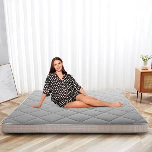SUNYRISY Japanese Thicken Roll-up Camping Mattress, Foldable & Portable, Twin/Full/Queen