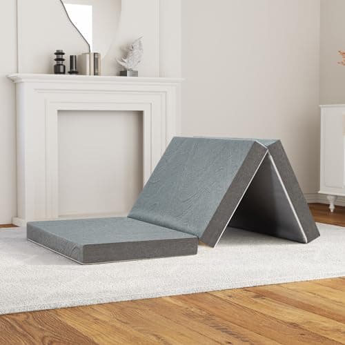 4-inch Tri-Fold Memory Foam Mattress Topper, Queen Size