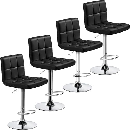 Yaheetech Modern Counter Height Bar Stools Set of 2, Light Gray