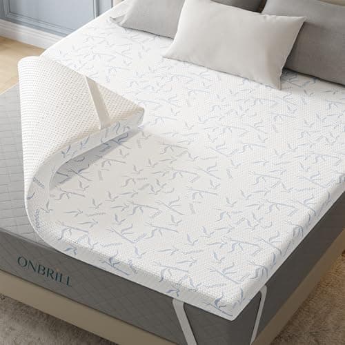 CertiPUR-US Certified Bamboo Charcoal Memory Foam Mattress Topper Queen