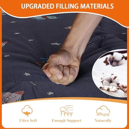 QQP Japanese Foldable Futon Mattress - Queen, Thicker Tatami Pad for Adults & Kids