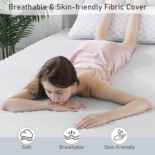 2 Inch Memory Foam Mattress Topper for Queen Size Bed, Breathable Cover for Back Pain Relief - CertiPUR-US Certified
