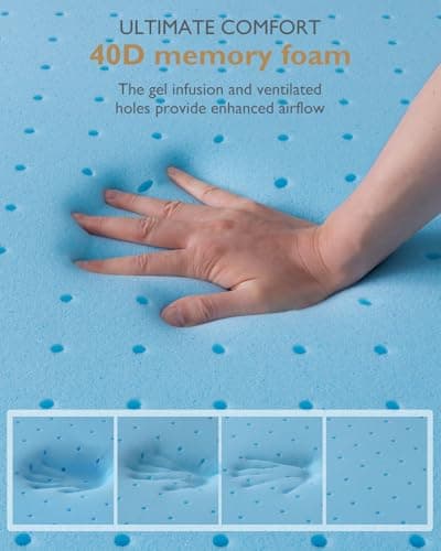 BedStory 2" Gel Infused Memory Foam Mattress Topper - Twin Size