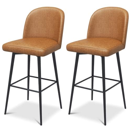 Set of 3 Swivel Modern Bar Stools for Kitchen Island