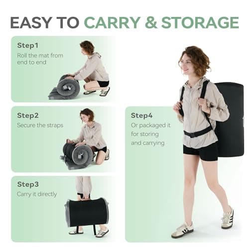 SINWEEK Waterproof Memory Foam Camping Mattress for Adults with Carrying Bag