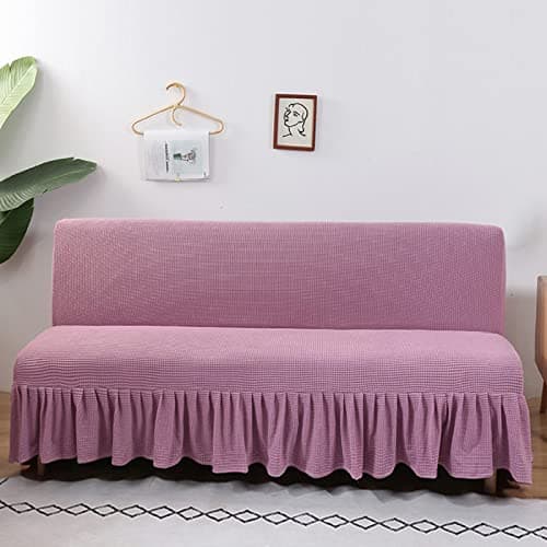 Stretch Armless Futon Sofa Bed Cover - Machine Washable - Medium (150-170cm)
