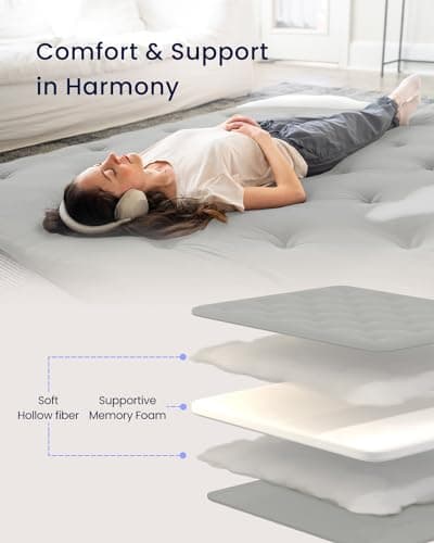 ZonLi Light Grey Japanese Full Size 2.5'' Cotton Tatami Mattress