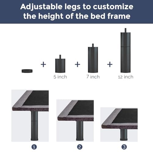 IULULU Queen Adjustable Bed Frame with Wireless Remote