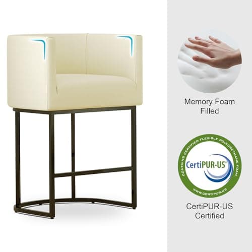 1. Modern 26 Counter Height Bar Stool with Backrest and Soft Cushion
