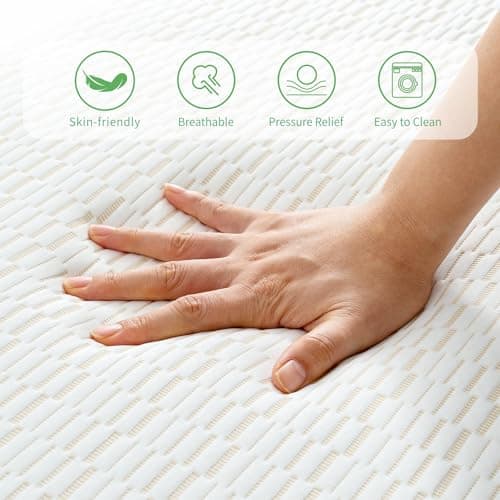Tri-fold Memory Foam Mattress, Foldable Mattress with Removable Cover, Certified Full Size Foldable Mattress Topper