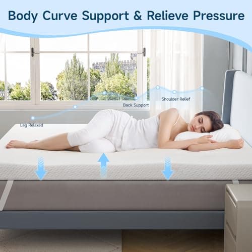 CertiPUR-US & Oeko-Tex Certified 2" Cooling Gel Memory Foam Mattress Topper