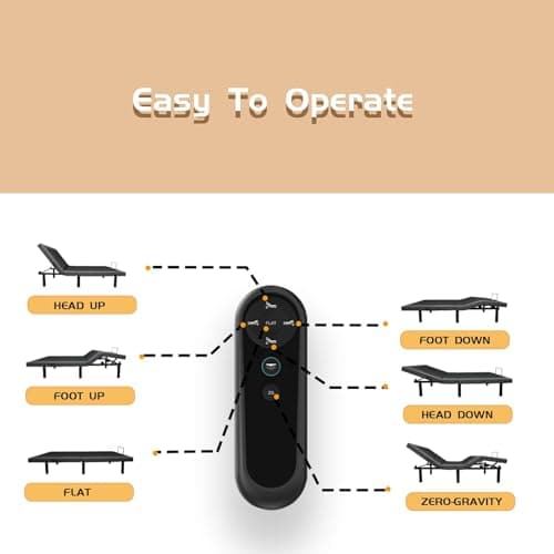 Wireless Remote Electric Queen Bed Frame with Zero Gravity & USB Ports