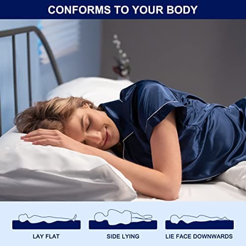 SUBRTEX Ventilated Gel Infused Queen Mattress Topper Blue CertiPUR-US Certified