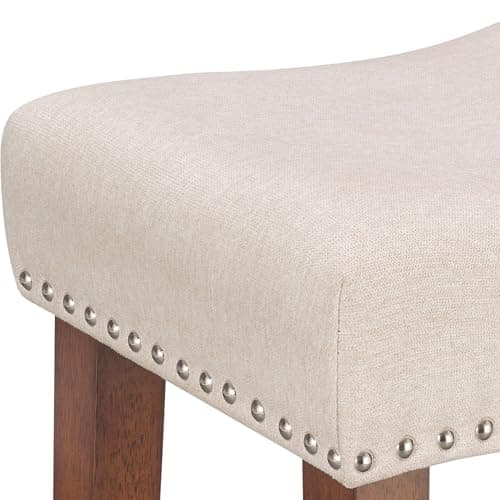 PrimeZone Beige Counter Height Bar Stools Set of 2