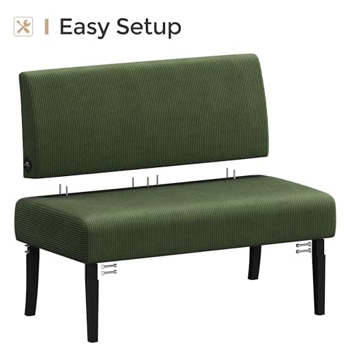 Yaheetech Green Small Mini Armless Sofa for Living Room & Dorm, Easy Assembly