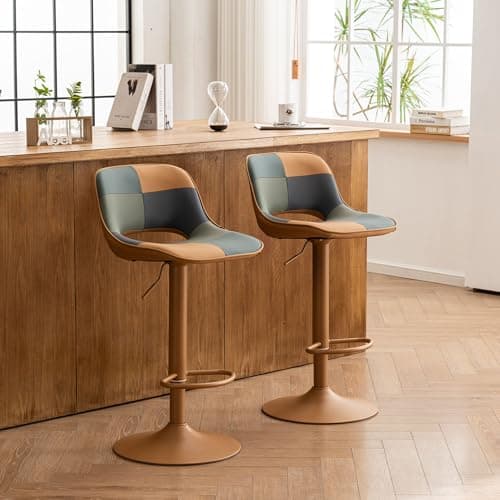 TanGreen Boho Colorful YOUNIKE Bar Stool Set of 2