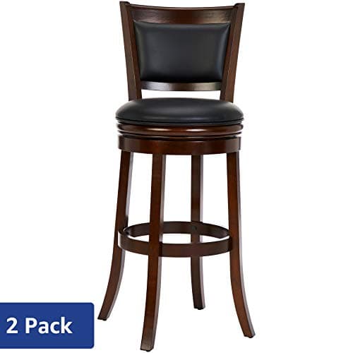 Black Ball & Cast Swivel Barstool, 24" Seat Height, Set of 1
