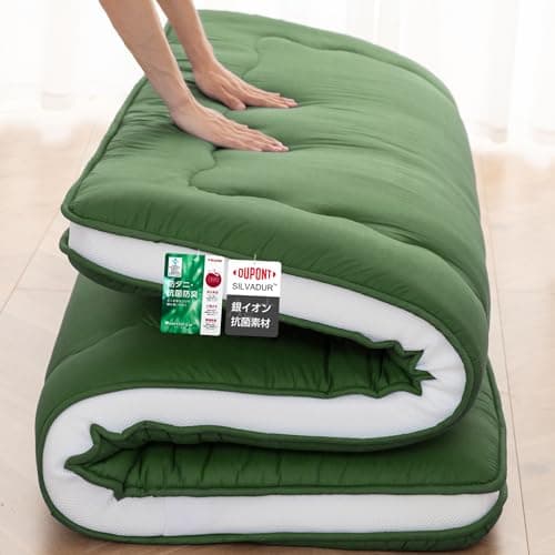 4" Foldable Japanese Shiki Futon Mattress, Grey, 39 x 80 for Camping