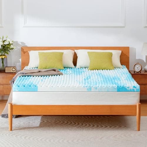 Marsail 2-Inch Egg Crate Memory Foam Mattress Topper with Cooling Gel for Twin XL Sleeper Sofa, RV, and Camper - CertiPUR-US Certified